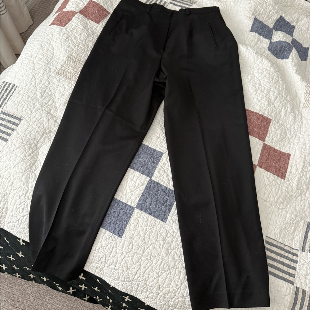 Simple black pleated trousers